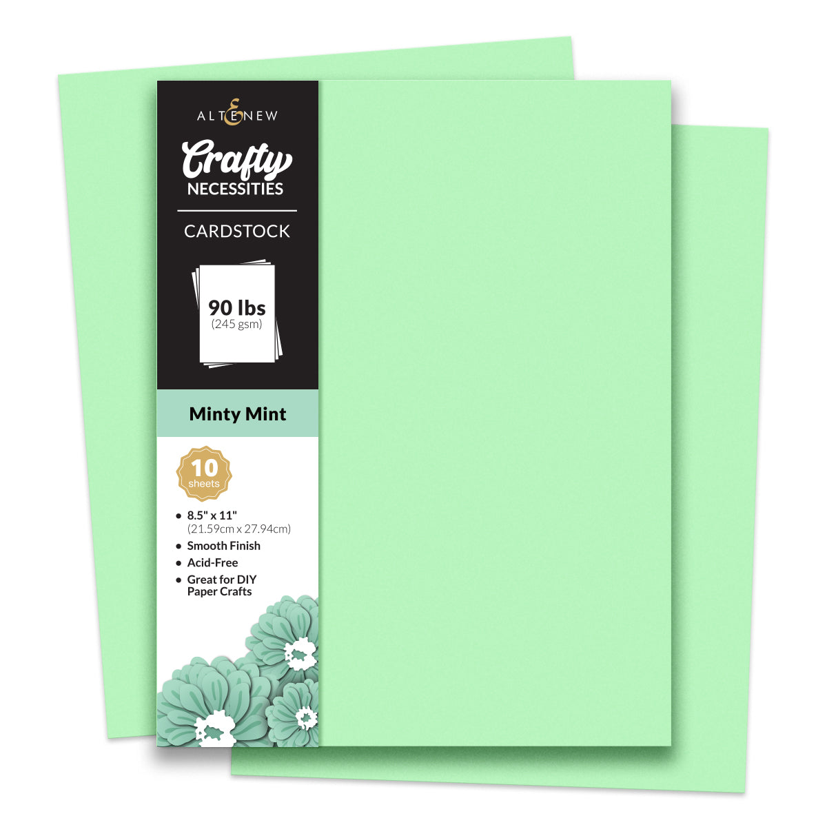 Altenew - Crafty Necessities - Minty Mint Cardstock (10 sheets/set)
