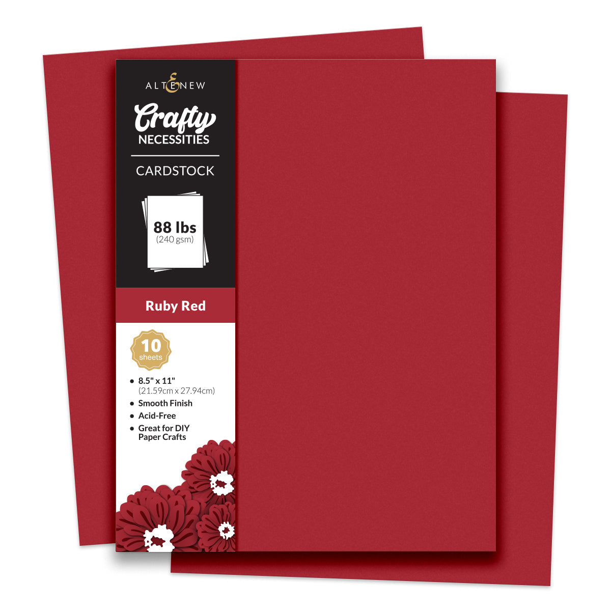 Altenew - Crafty Necessities - Ruby Red Cardstock (10 sheets/set)