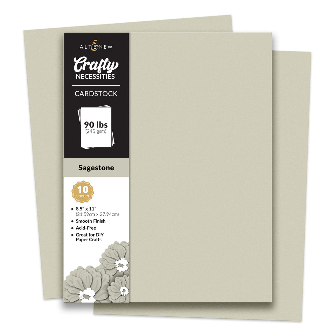 Altenew - Crafty Necessities - Sagestone Cardstock (10 sheets/set)