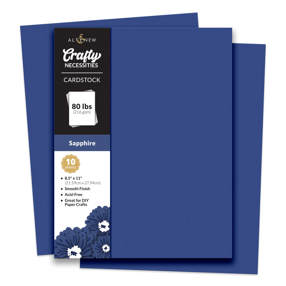 Altenew - Crafty Necessities - Sapphire Cardstock (10 sheets/set)