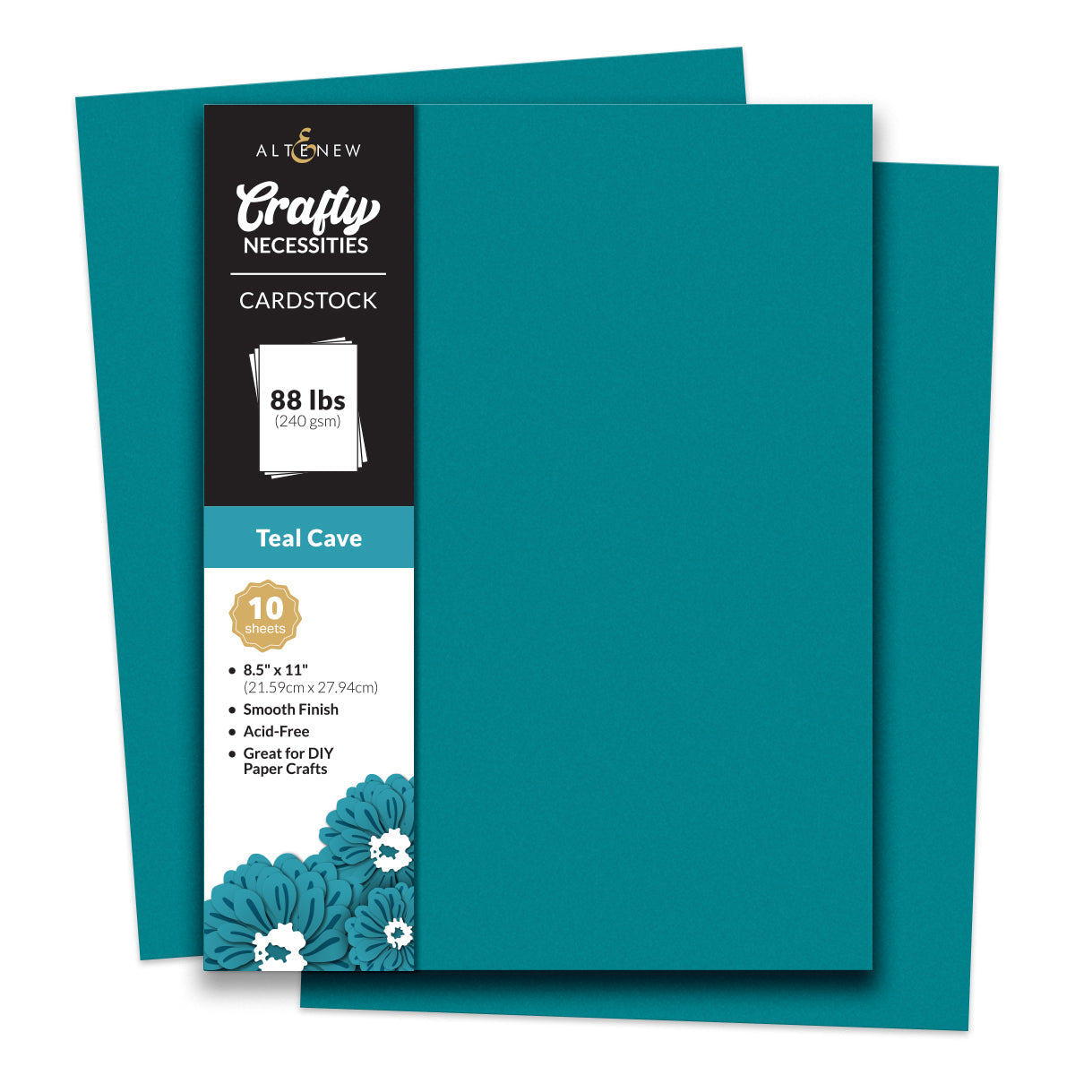 Altenew - Crafty Necessities - Teal Cave Cardstock (10 sheets/set)