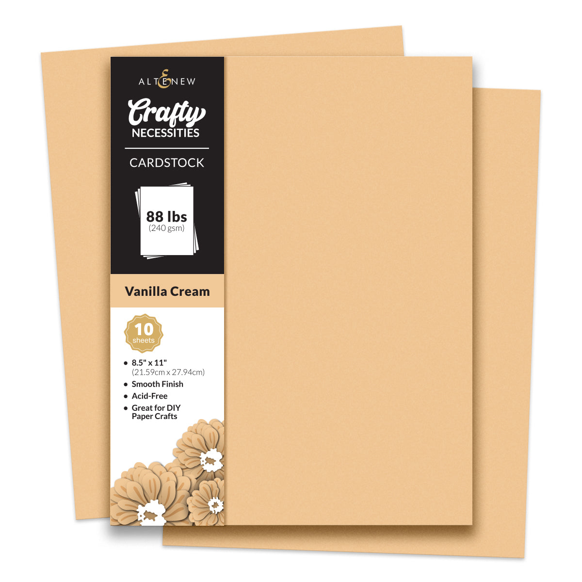 Altenew - Crafty Necessities - Vanilla Cream Cardstock (10 sheets/set)