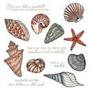 Honey Bee Stamps - Seashells - 6x8 Stamp Set