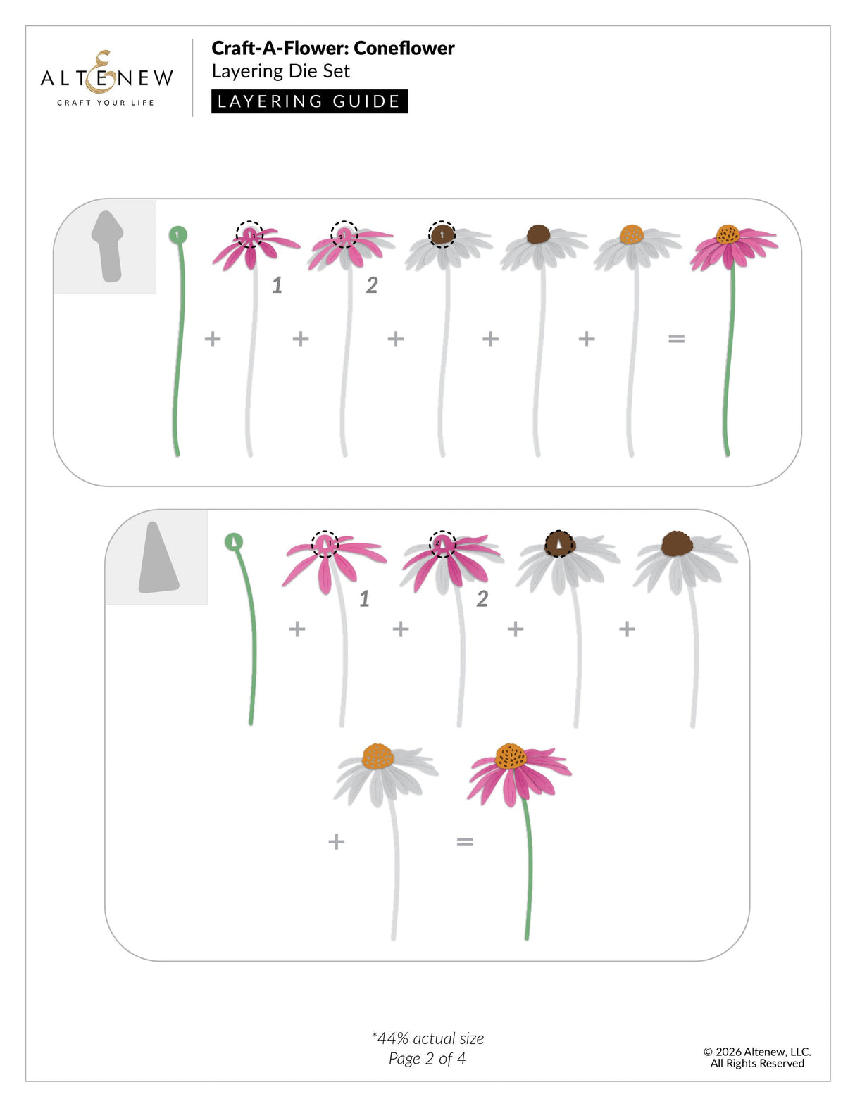 Altenew - Craft-A-Flower: Coneflower Layering Die Set