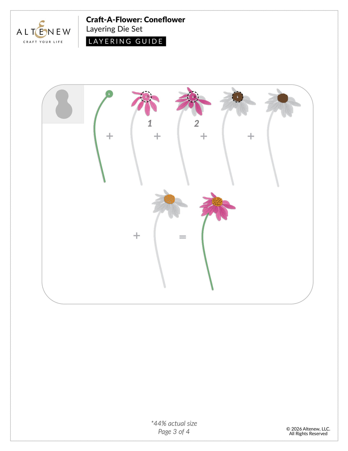 Altenew - Craft-A-Flower: Coneflower Layering Die Set