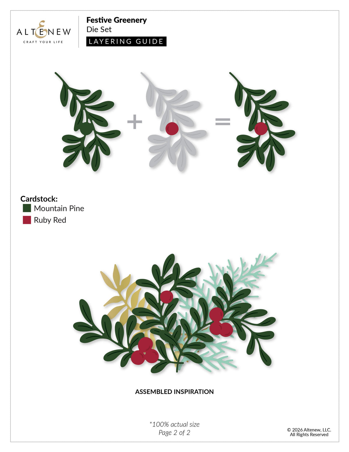 Altenew - Festive Greenery Die Set