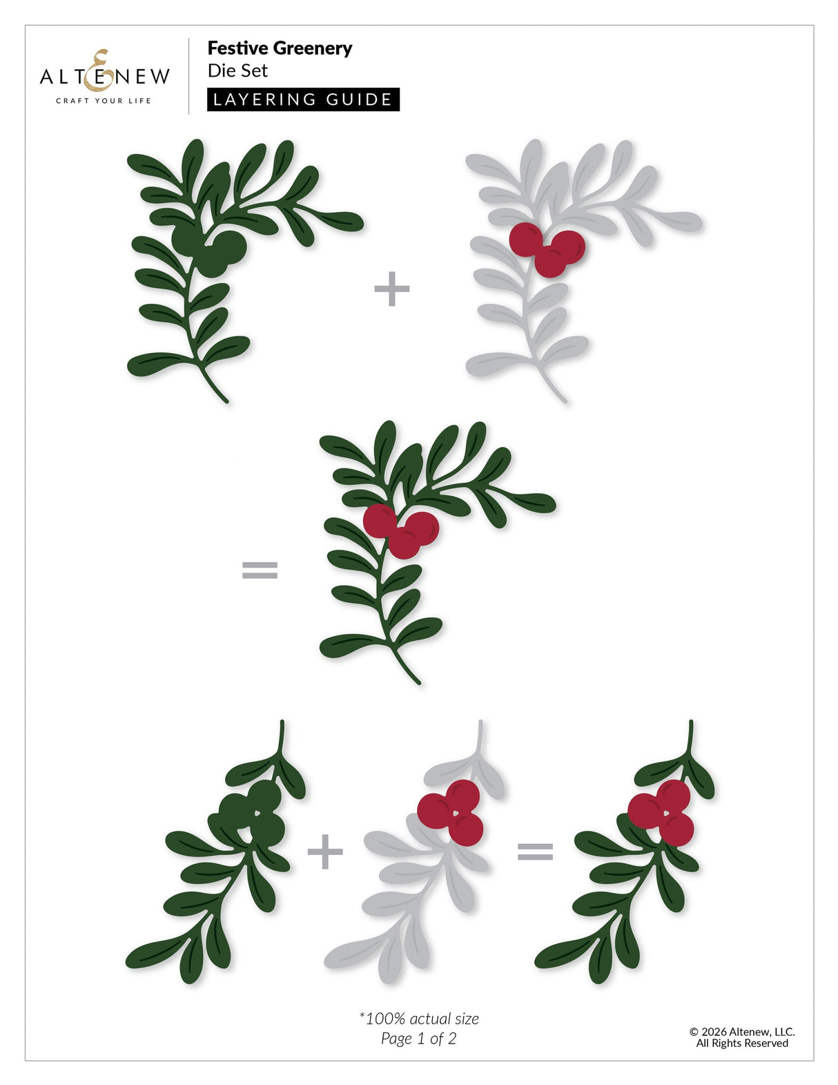 Altenew - Festive Greenery Die Set