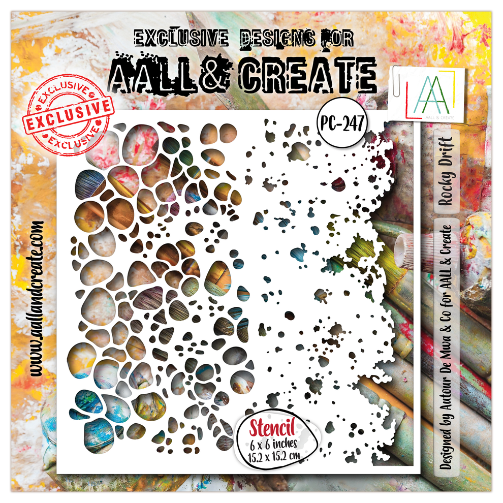 AALL And Create - 6x6 Stencil - Rocky Drift- #247