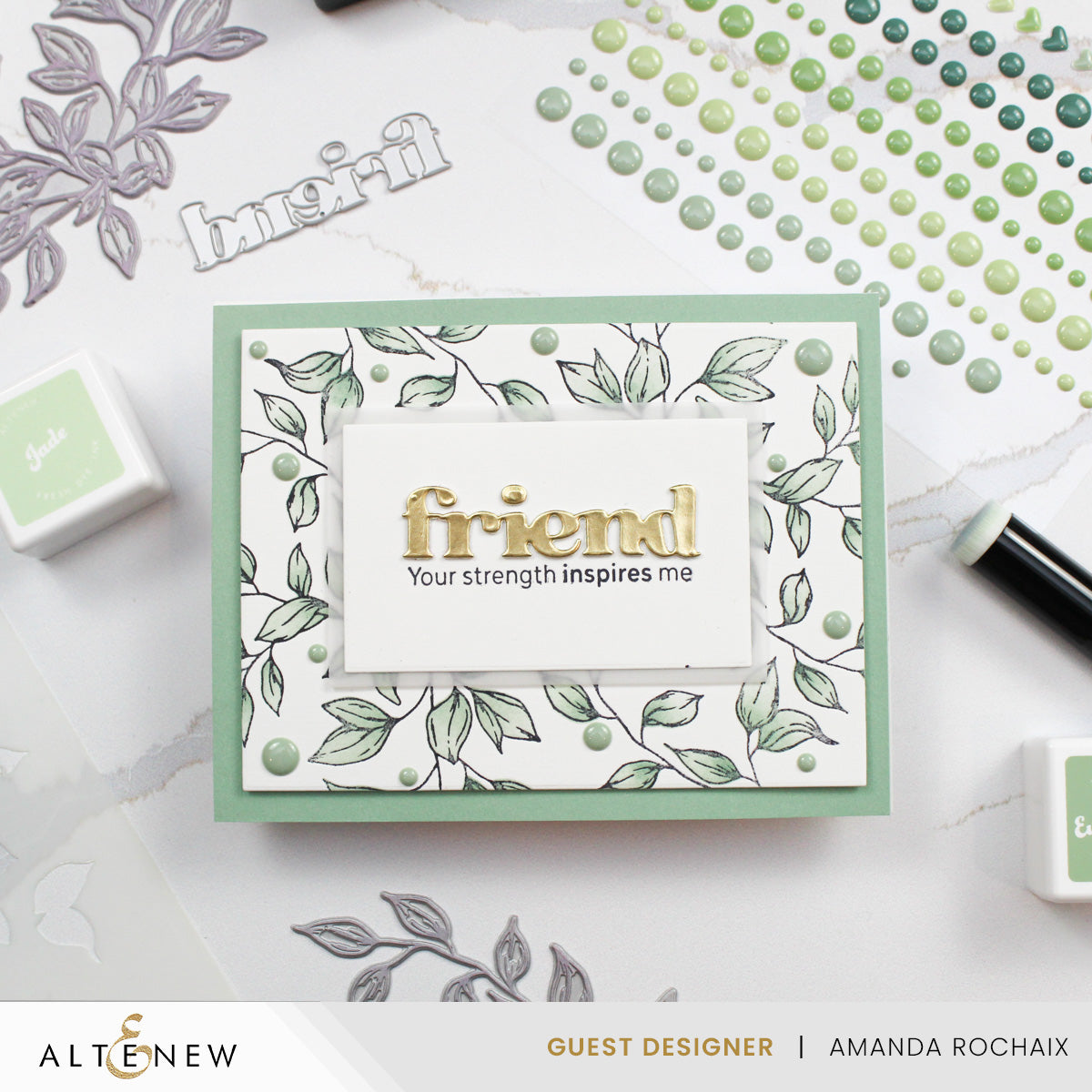 Altenew - Enamel Dots - Frosted Foliage
