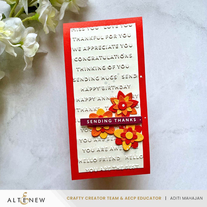 ***Pre-Order*** Altenew - Mini Sentiments 3D Embossing folder