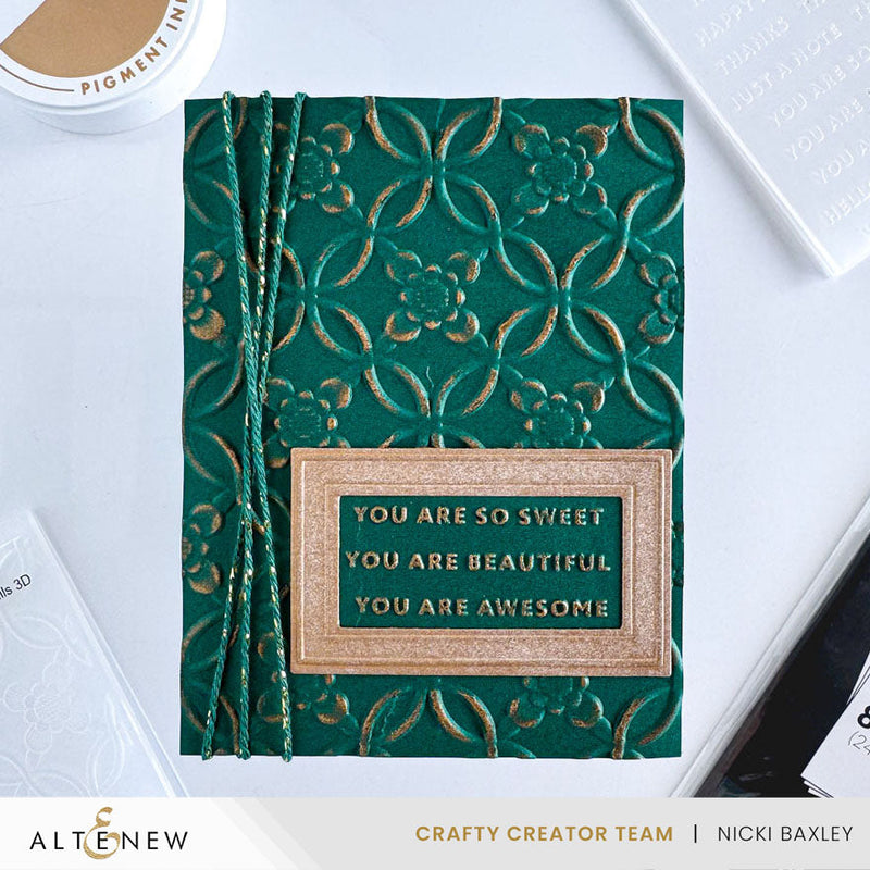 ***Pre-Order*** Altenew - Mini Sentiments 3D Embossing folder