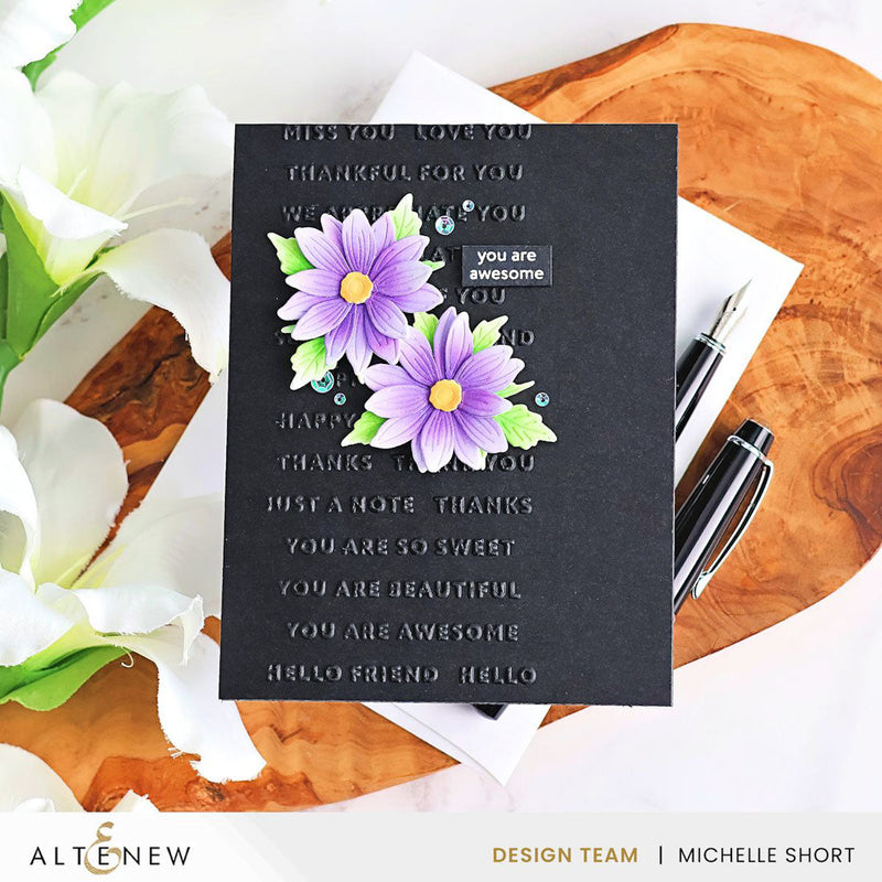***Pre-Order*** Altenew - Mini Sentiments 3D Embossing folder