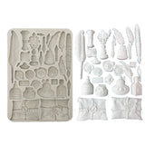 ***Pre-Order*** Stamperia - Silicon Mould Designs A5 For Art And Craft - Flowers And Poems Callygraphy