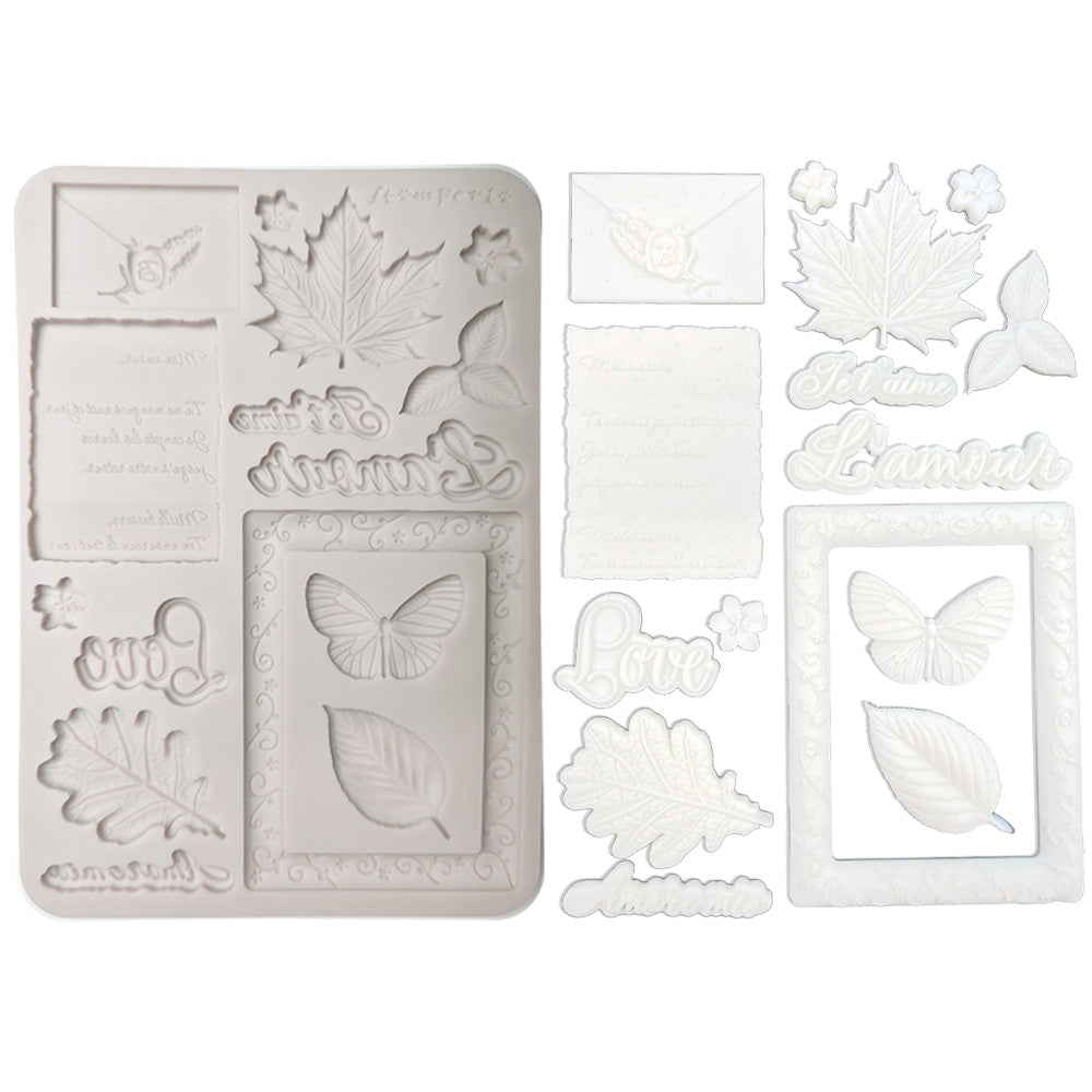 ***Pre-Order*** Stamperia - Silicon Mould Designs A5 For Art And Craft - Flowers And Poems