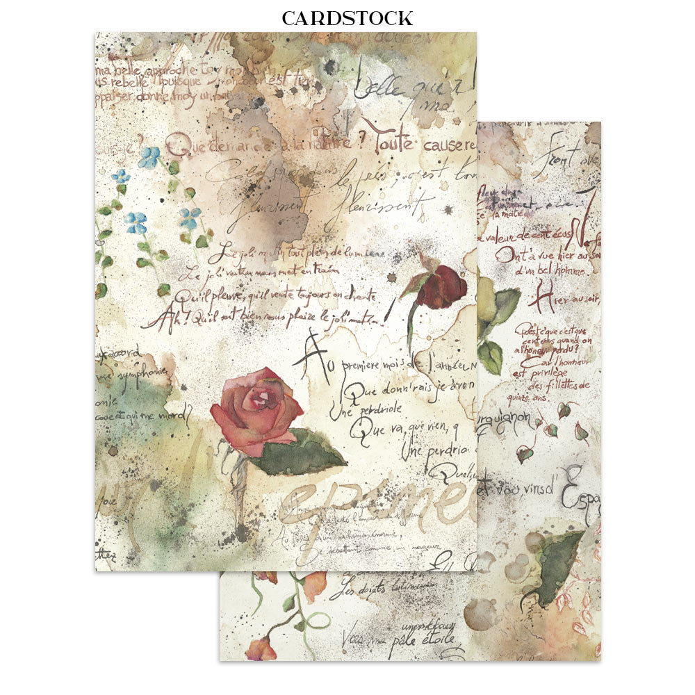 ***Pre-Order*** Stamperia - Printed Art Junk Journal: Stickers, Cut-Outs, Backgrounds For Art And Craft - Flowers And Poems