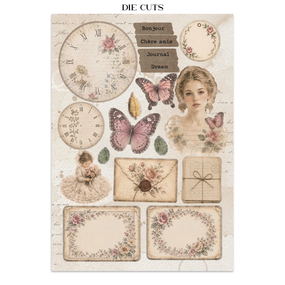 ***Pre-Order*** Stamperia - Printed Art Junk Journal: Stickers, Cut-Outs, Backgrounds For Art And Craft - Flowers And Poems