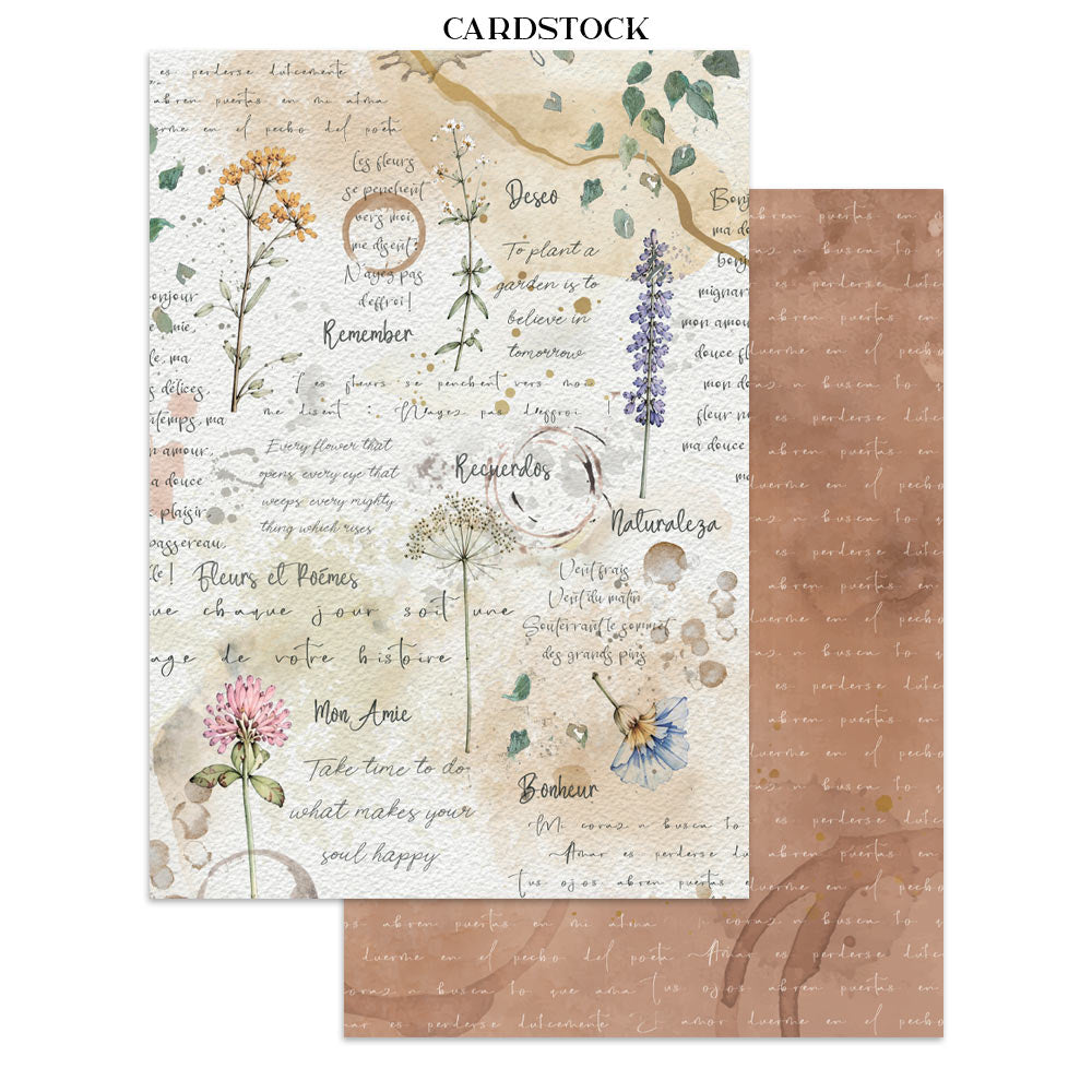 ***Pre-Order*** Stamperia - Printed Art Junk Journal: Stickers, Cut-Outs, Backgrounds For Art And Craft - Flowers And Poems