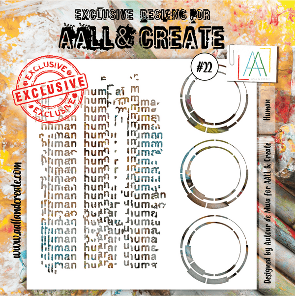 AALL & CREATE - 6"X6" STENCIL - HUMAN #22