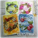 Sizzix - Thinlits Die Set 14PK Vault Funky Floral Wreath by Tim Holtz