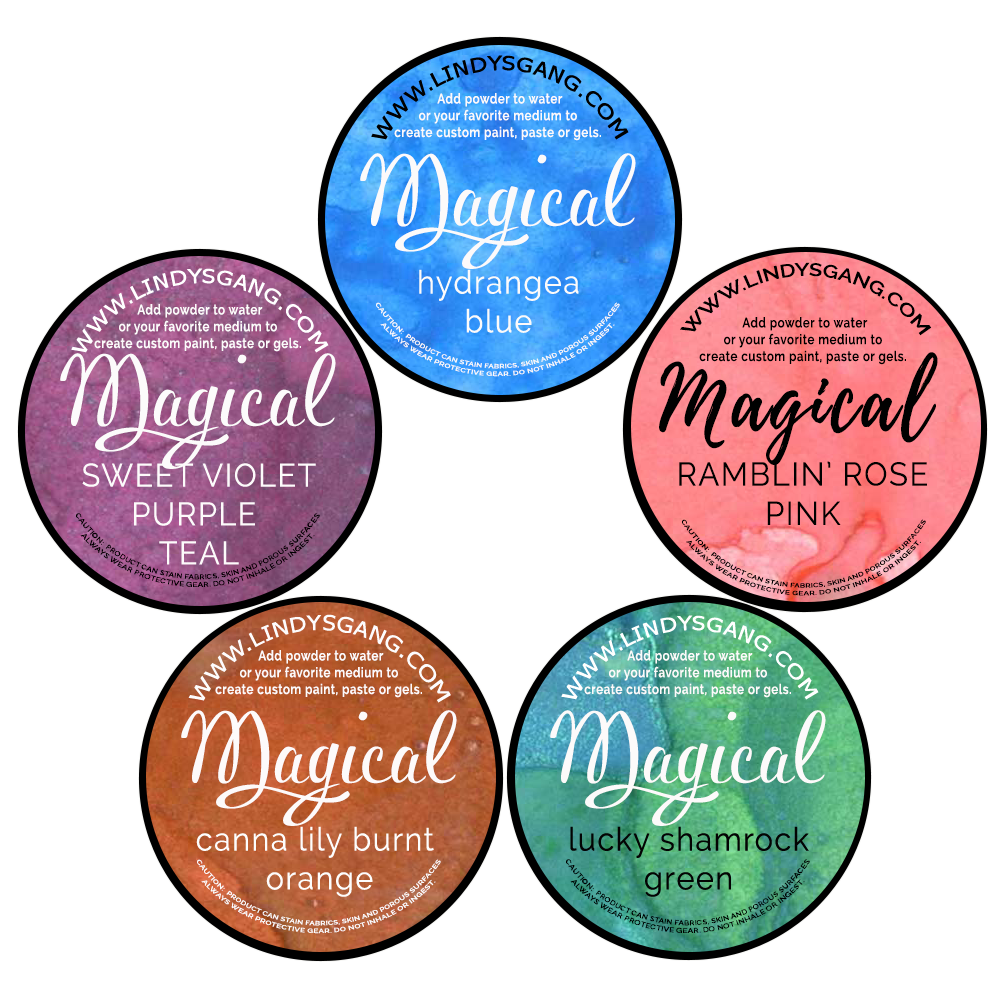 Lindy's Stamp Gang - Magicals - Shaker Set - Victorian Bouquet