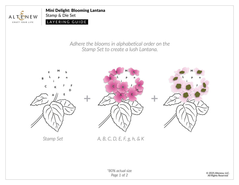 ***Pre-Order*** Altenew - Mini Delight - Blooming Lantana Stamp & Die Set