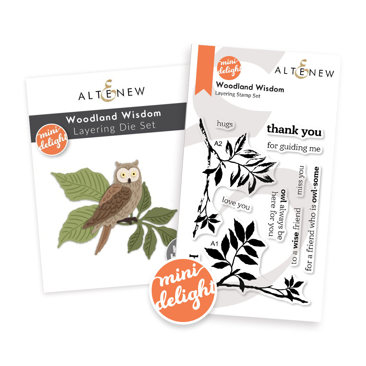 ***Pre-Order*** Altenew - Mini Delight: Woodland Wisdom Stamp & Layering Die Set