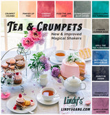 Lindy's Stamp Gang - Shimmer Magical - Shaker Set - Tea & Crumpets - Set 1