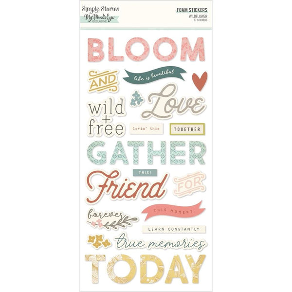 Simple Stories - Wildflower - Foam Stickers