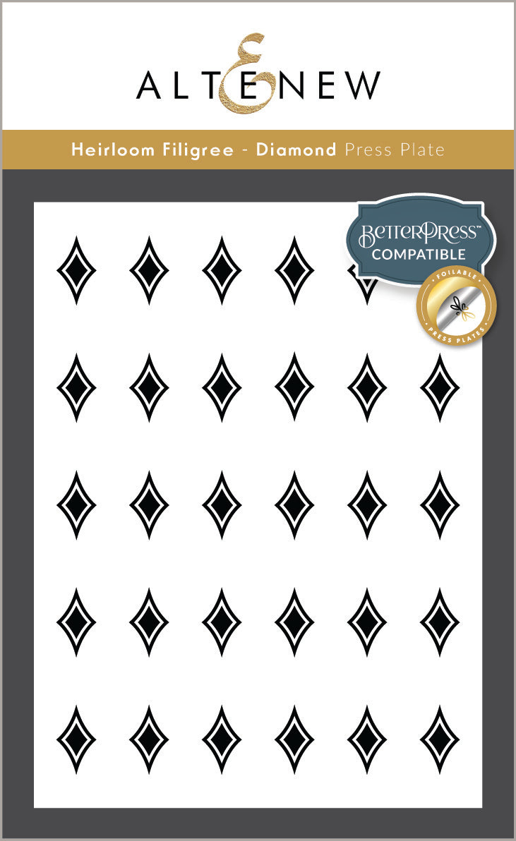 ***Pre-Order*** Altenew - Heirloom Filigree - Diamond Press Plate