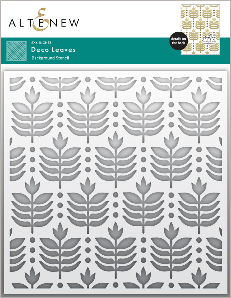 ***Pre-Order*** Altenew - Deco Leaves Background Stencil