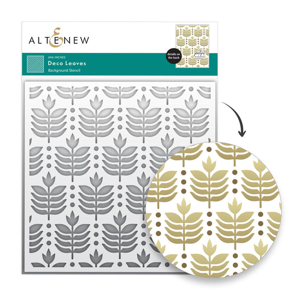 ***Pre-Order*** Altenew - Deco Leaves Background Stencil