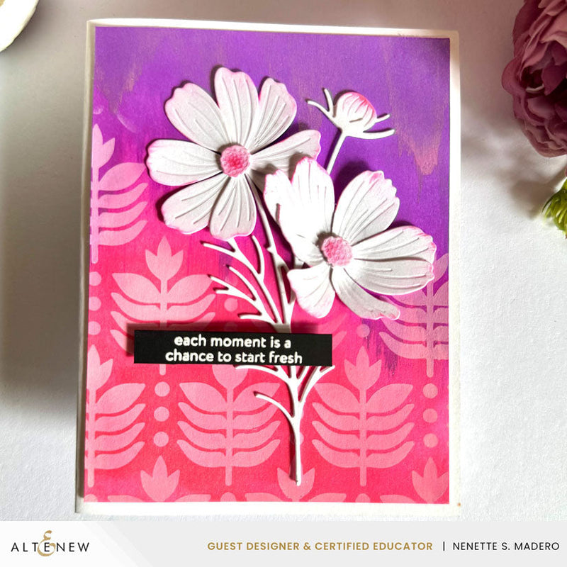 ***Pre-Order*** Altenew - Deco Leaves Background Stencil