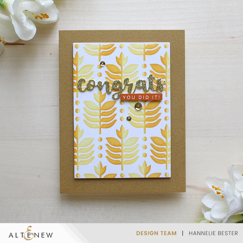 ***Pre-Order*** Altenew - Deco Leaves Background Stencil