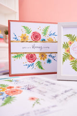 Sizzix - Layered Clear Stamps Set 20PK Painted Florals by Sizzix