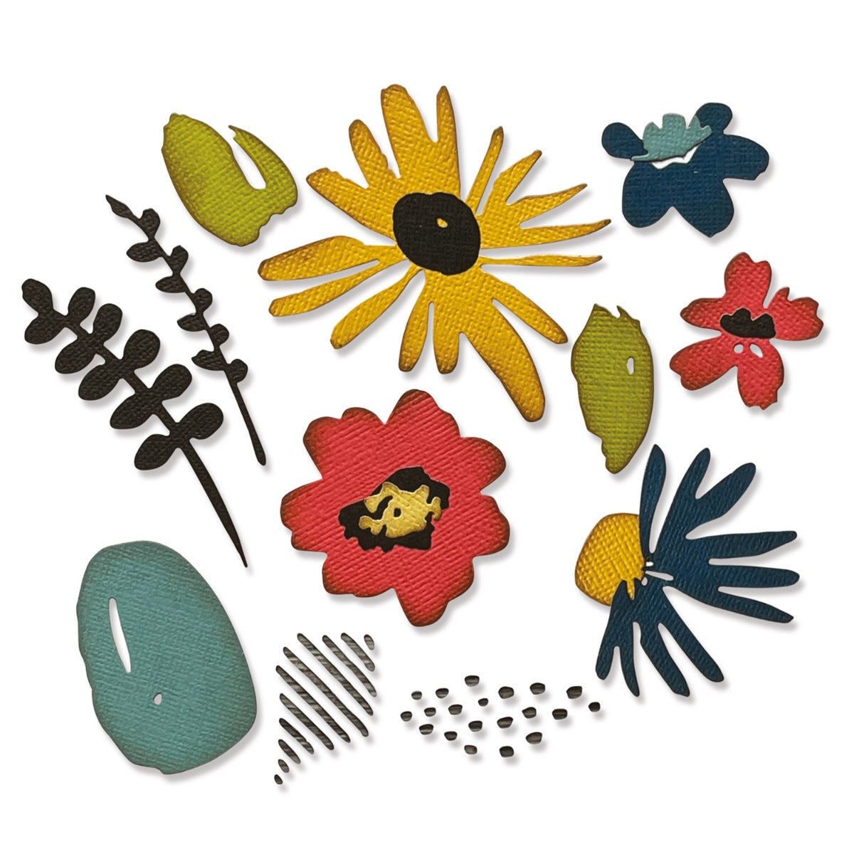 Sizzix - Thinlits Die Set 11PK Modern Floristry by Tim Holtz