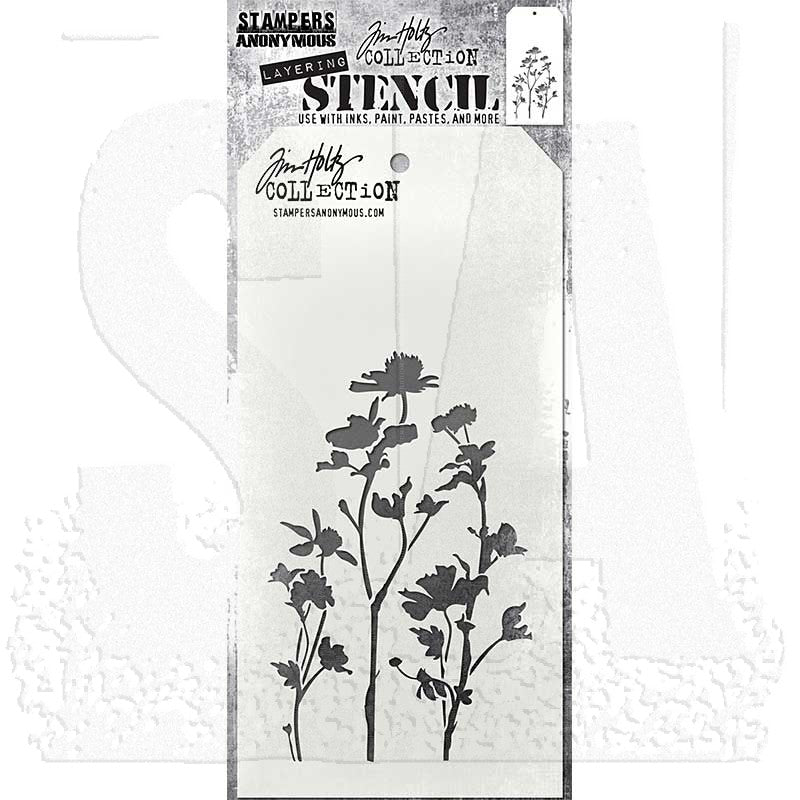 Tim Holtz - Stamper Anonymous - Layering Stencil - Wildflower - THS035
