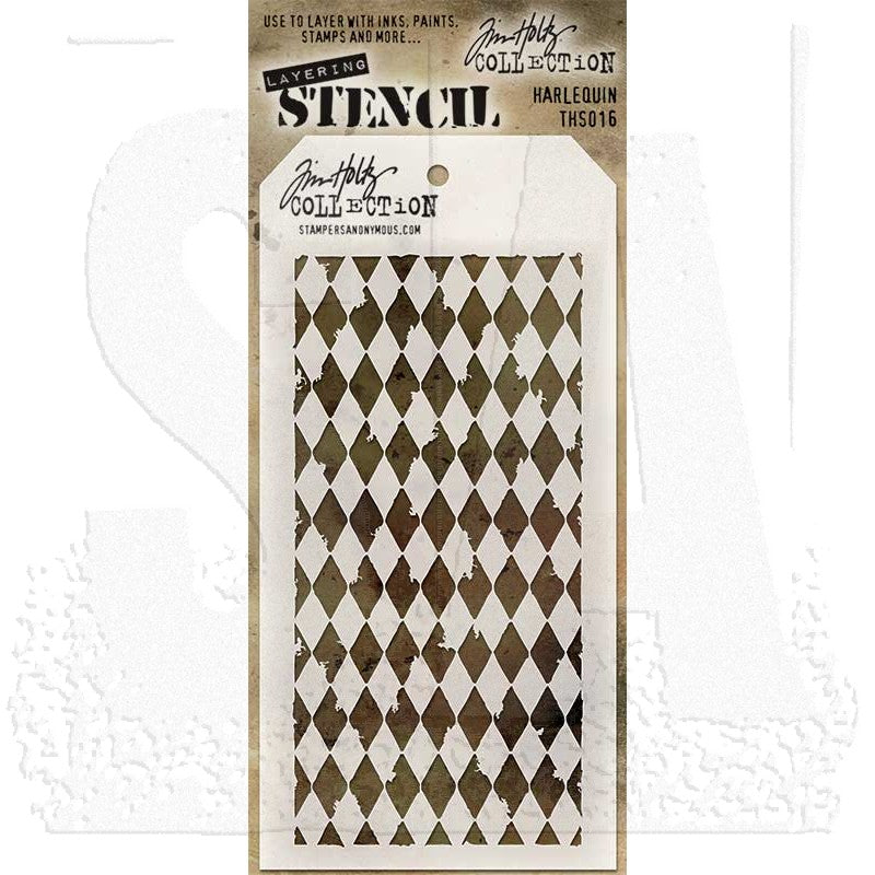 Tim Holtz - Stamper Anonymous - Layering Stencil - Harlequin - THS016