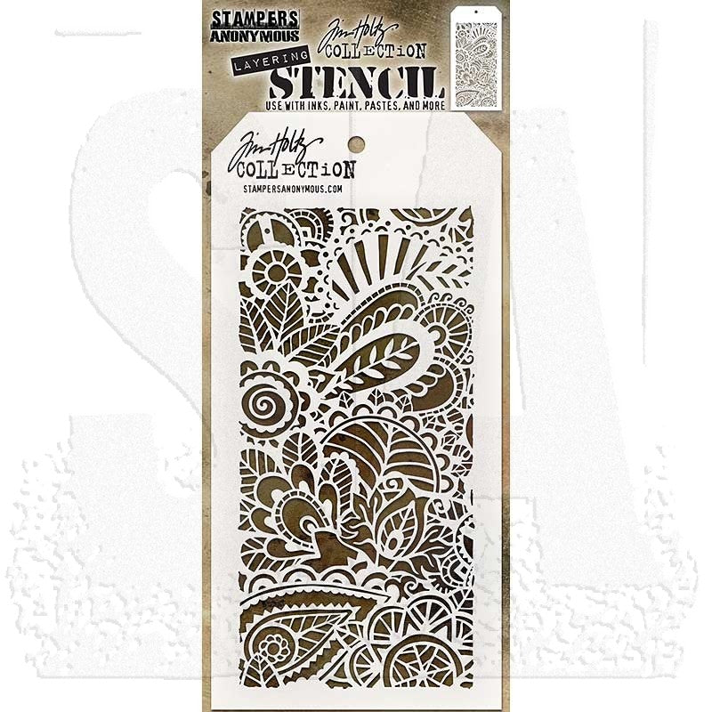 Tim Holtz - Stamper Anonymous - Layering Stencil - Doodle Art 1 - THS141