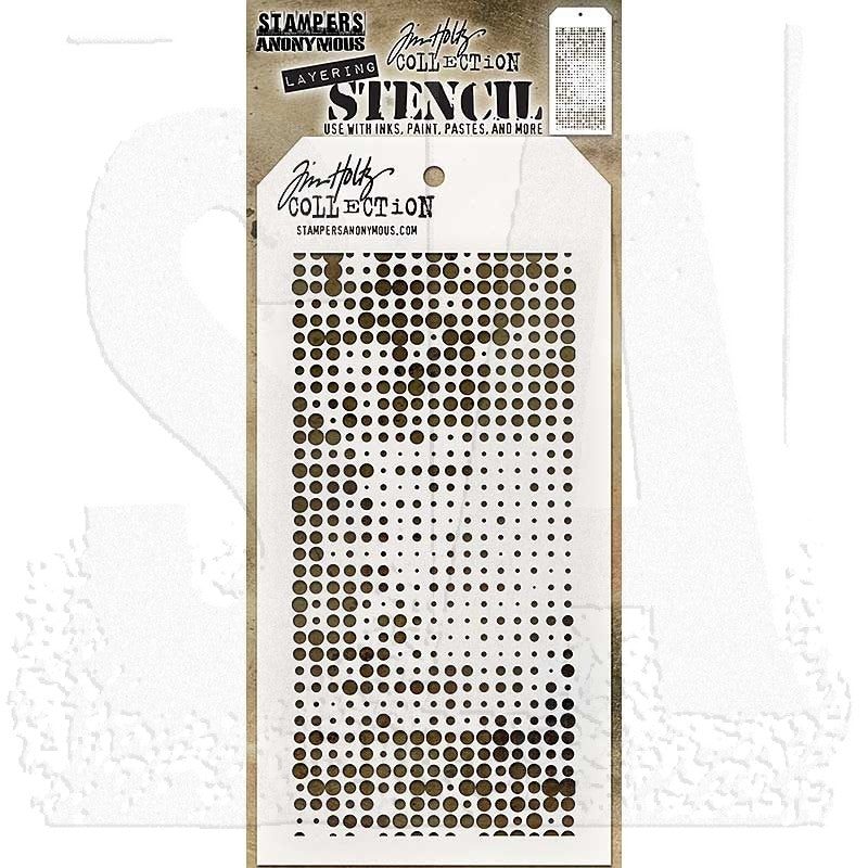 Tim Holtz - Stamper Anonymous - Layering Stencil - Halftone - THS144