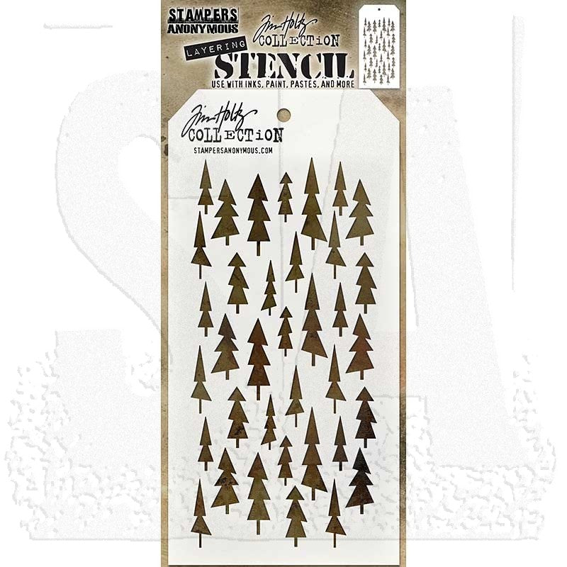 Tim Holtz - Stamper Anonymous - Layering Stencil - Tree Lot - THS150