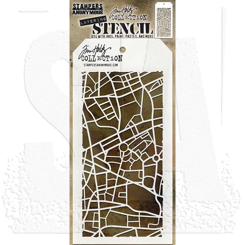 Tim Holtz - Stamper Anonymous - Layering Stencil - Metropolis - THS156