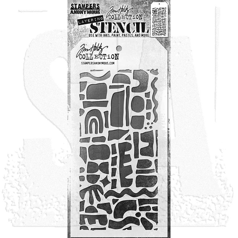 Tim Holtz - Stamper Anonymous - Layering Stencil - Cutout Shapes 1 - THS175