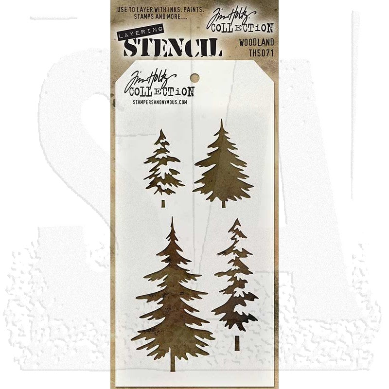 Tim Holtz - Stamper Anonymous - Layering Stencil - Woodland - THS071