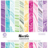 Colorbok - Single-Sided Printed Cardstock 12"X12" 30/Pkg - Marble