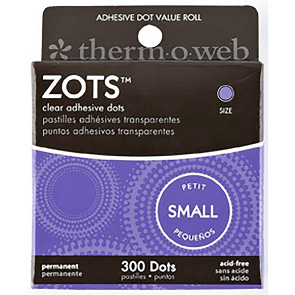 Therm O Web - Zots Clear Adhesive Dots - Small - 3/16"X1/64" Thick 300/Pkg