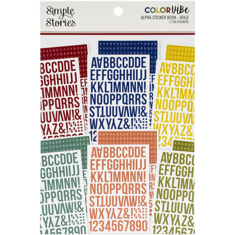 Simple Stories - Color Vibe - Alpha Sticker Books - Bold