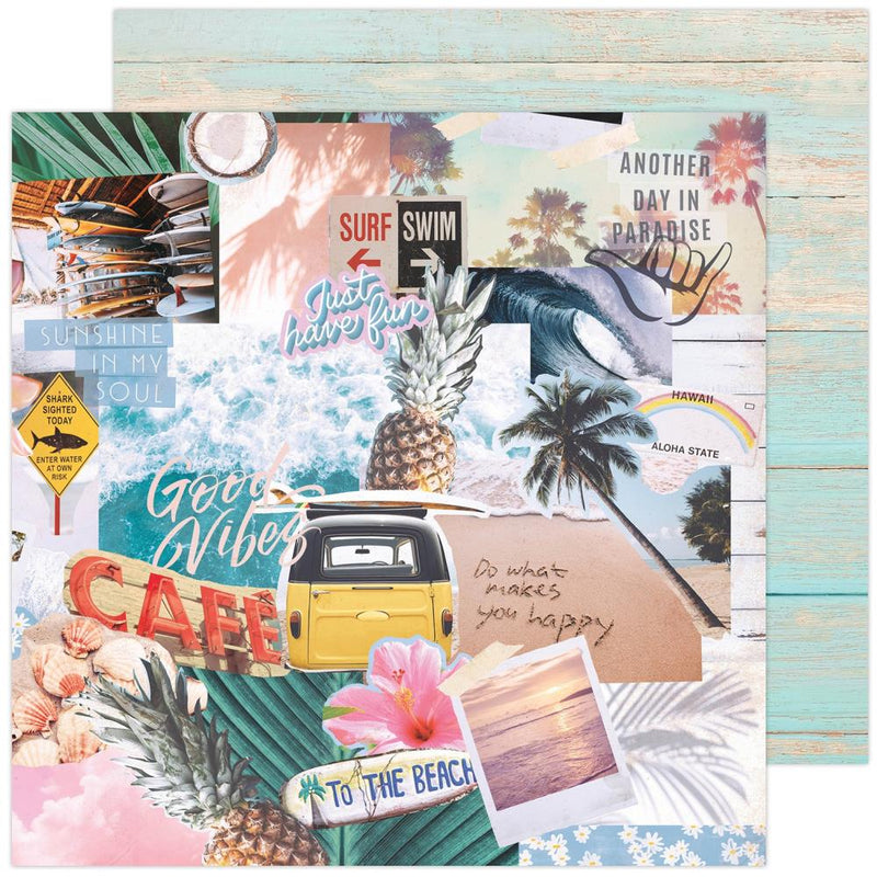 Heidi Swapp - Care Free - 12 x 12 Double Sided Paper - High Tide