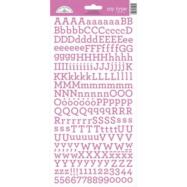 Doodlebug - My Type Cardstock Stickers 6"X13" - Bubblegum