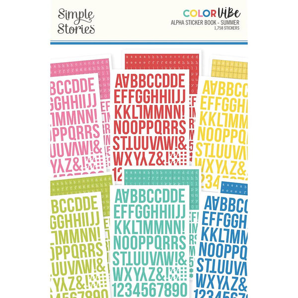 Simple Stories - Color Vibe - Alpha Sticker Books - Summer