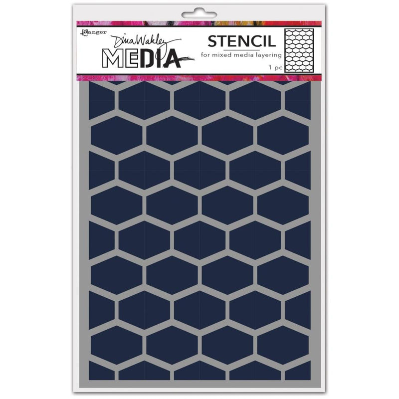 Dina Wakley - Media Stencil 9"X6"- Lattice